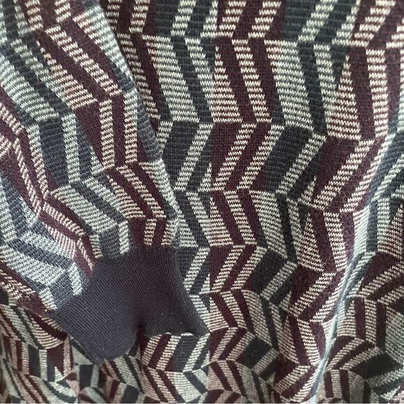 Perry Ellis Gray Geometric Pullover Modal Sweater Big Mens XLT Hipster Grandpa - Picture 5 of 7